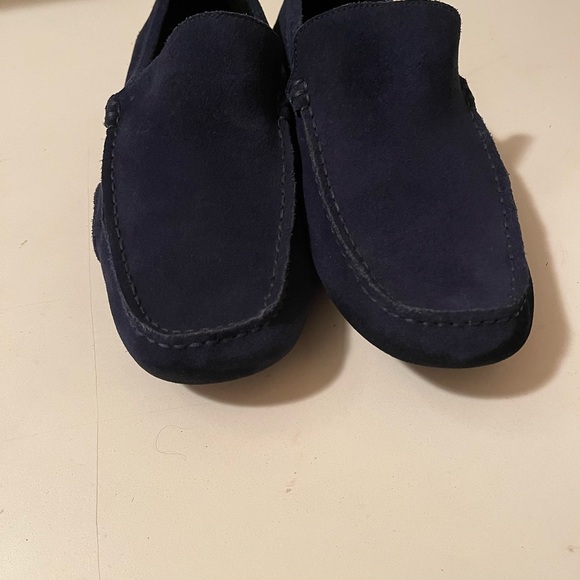 Keneth Cole Reaction, Navy blue suede slippers - Picture 5 of 9
